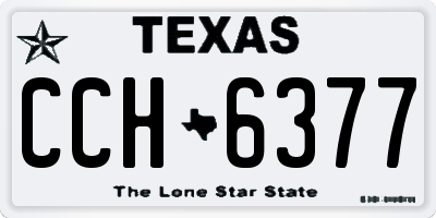 TX license plate CCH6377