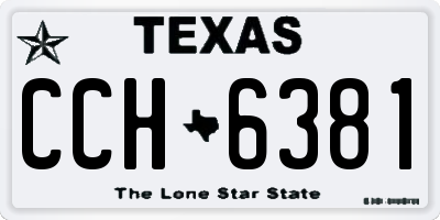 TX license plate CCH6381
