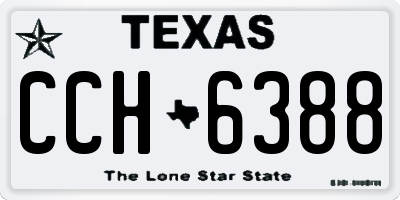 TX license plate CCH6388
