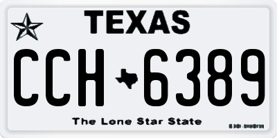 TX license plate CCH6389