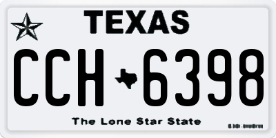 TX license plate CCH6398