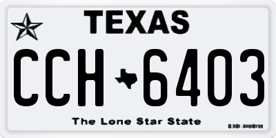 TX license plate CCH6403
