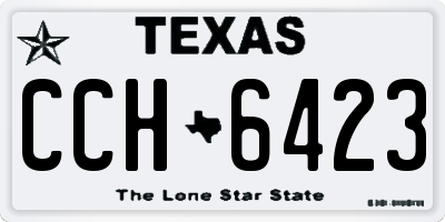 TX license plate CCH6423