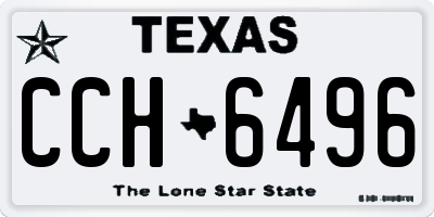 TX license plate CCH6496