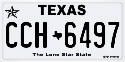 TX license plate CCH6497