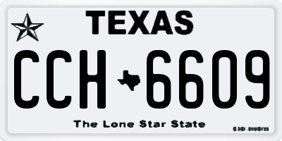 TX license plate CCH6609