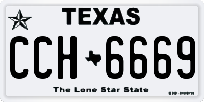 TX license plate CCH6669