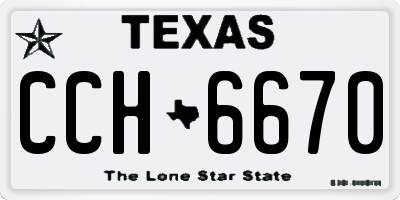 TX license plate CCH6670