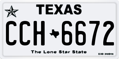 TX license plate CCH6672