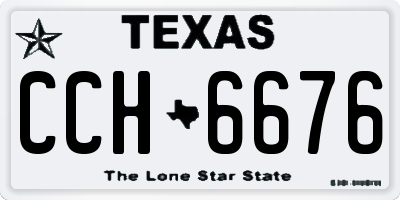 TX license plate CCH6676