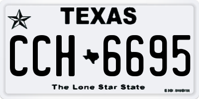 TX license plate CCH6695