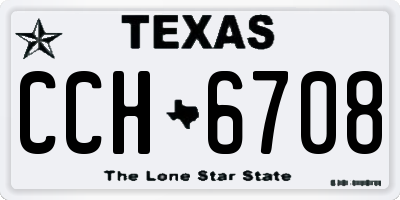 TX license plate CCH6708