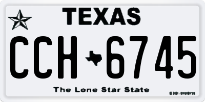 TX license plate CCH6745