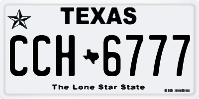 TX license plate CCH6777