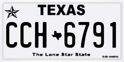 TX license plate CCH6791