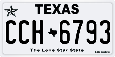 TX license plate CCH6793