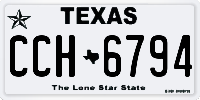 TX license plate CCH6794