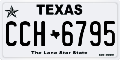 TX license plate CCH6795