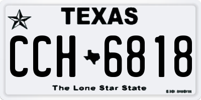 TX license plate CCH6818
