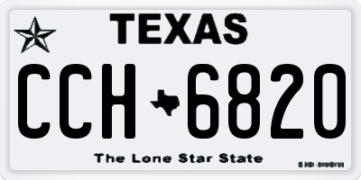 TX license plate CCH6820
