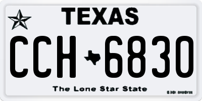 TX license plate CCH6830