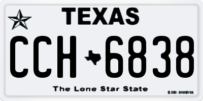 TX license plate CCH6838