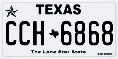 TX license plate CCH6868