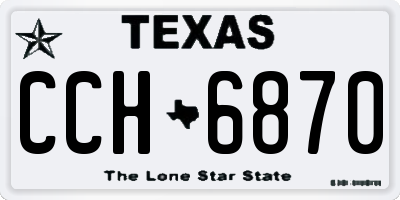 TX license plate CCH6870