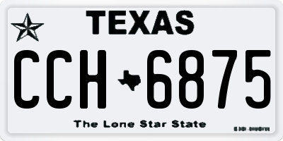 TX license plate CCH6875