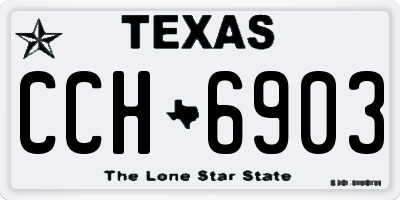 TX license plate CCH6903