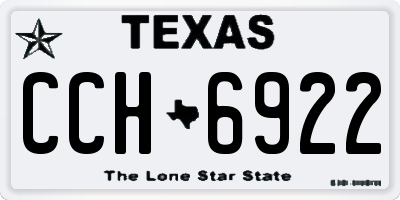 TX license plate CCH6922