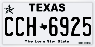 TX license plate CCH6925