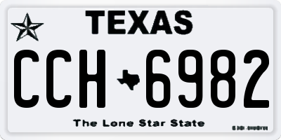 TX license plate CCH6982