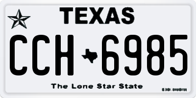 TX license plate CCH6985