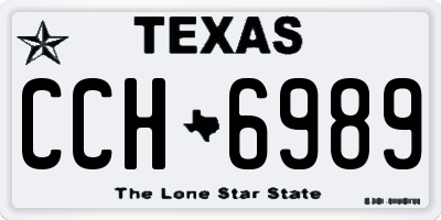 TX license plate CCH6989