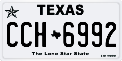 TX license plate CCH6992