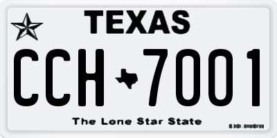 TX license plate CCH7001
