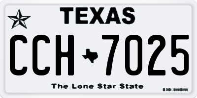 TX license plate CCH7025
