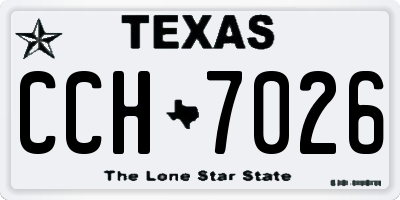 TX license plate CCH7026