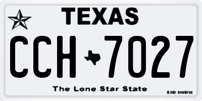 TX license plate CCH7027
