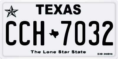 TX license plate CCH7032