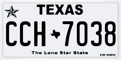 TX license plate CCH7038