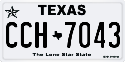 TX license plate CCH7043