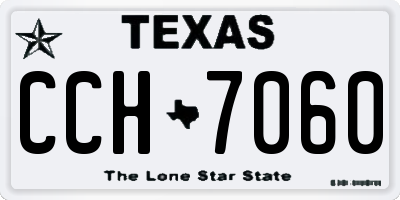 TX license plate CCH7060