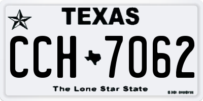 TX license plate CCH7062
