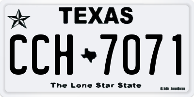 TX license plate CCH7071
