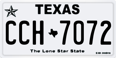 TX license plate CCH7072