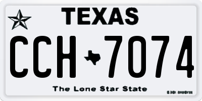 TX license plate CCH7074