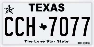 TX license plate CCH7077