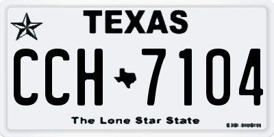 TX license plate CCH7104